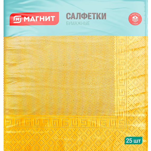 Салфетки бумажные Магнит интенсив 3 слоя 3333см 25шт в ассортименте 600₽