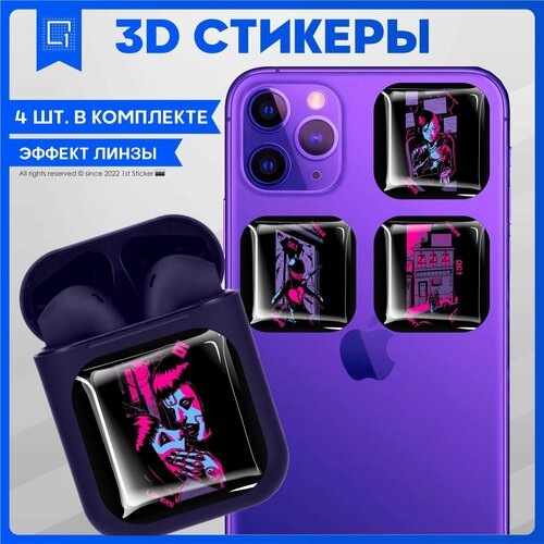 Наклейки на телефон 3D Стикеры Purple Style 300₽