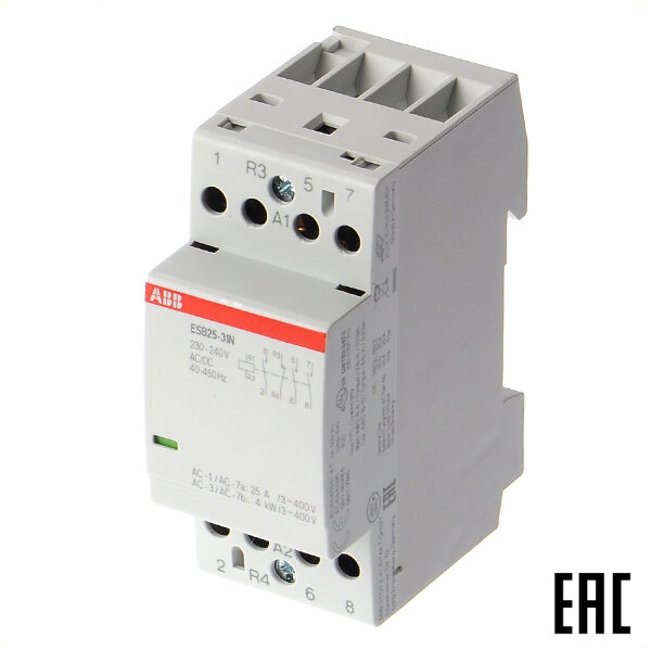 Контактор ESB25-31N-06 1SAE231111R0631 модульный 220В AC/DC 25А 3з+1р АВВ