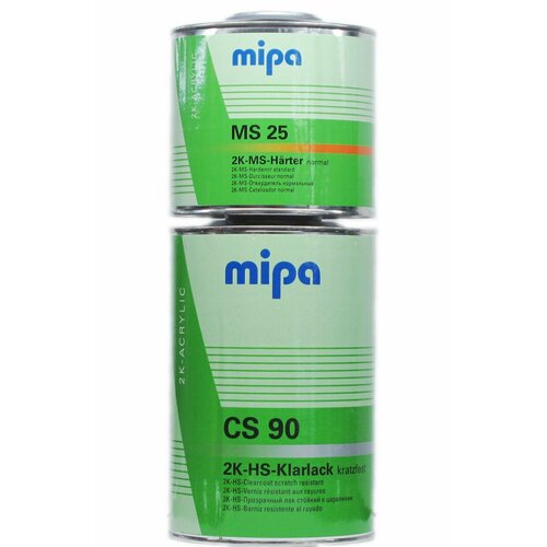 Mipa лак прозрачный антицарапин CS 90 отвердитель MS-25 10л05л 3550₽