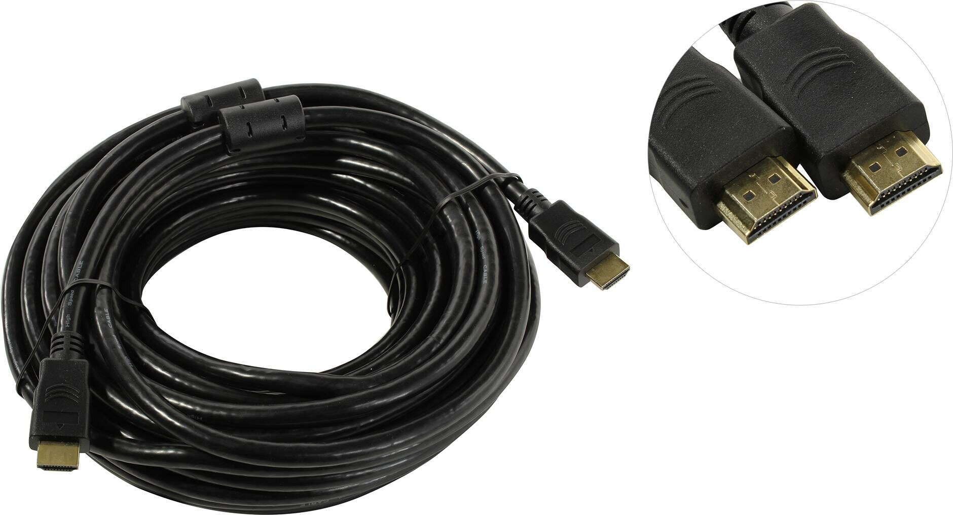 Кабель HDMI Exegate EX287727RUS 19M/19M, v2.0, 15м, 4K UHD, Ethernet, ферритовые кольца, позолоченные контакты - фото №9