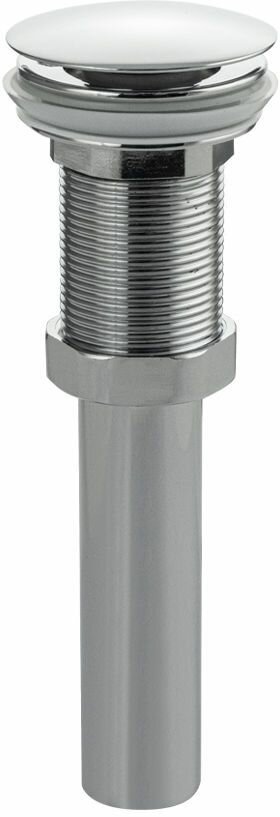 фото Верхняя часть (донный клапан) сифона - автомата на раковину без перелива , цвет хром , из нержавеющей стали.