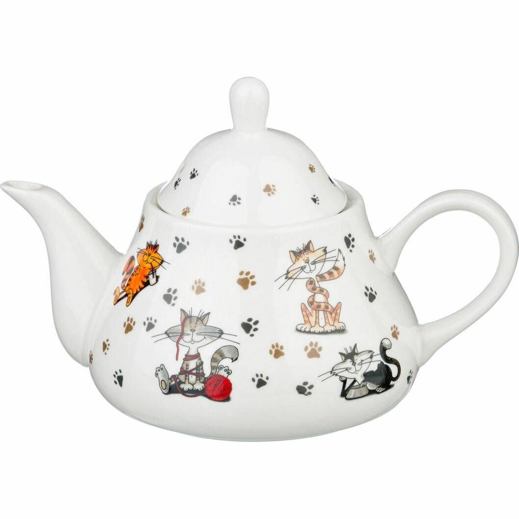 фото Чайник заварочный, фарфоровый "веселые друзья" / 350 мл / Lefard
