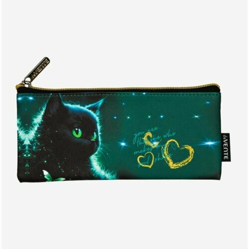 Пенал мягкий 1 отделение 90 х 215 х 10 мм плоский deVENTE Black Cat искусственная кожа 7024447 605₽