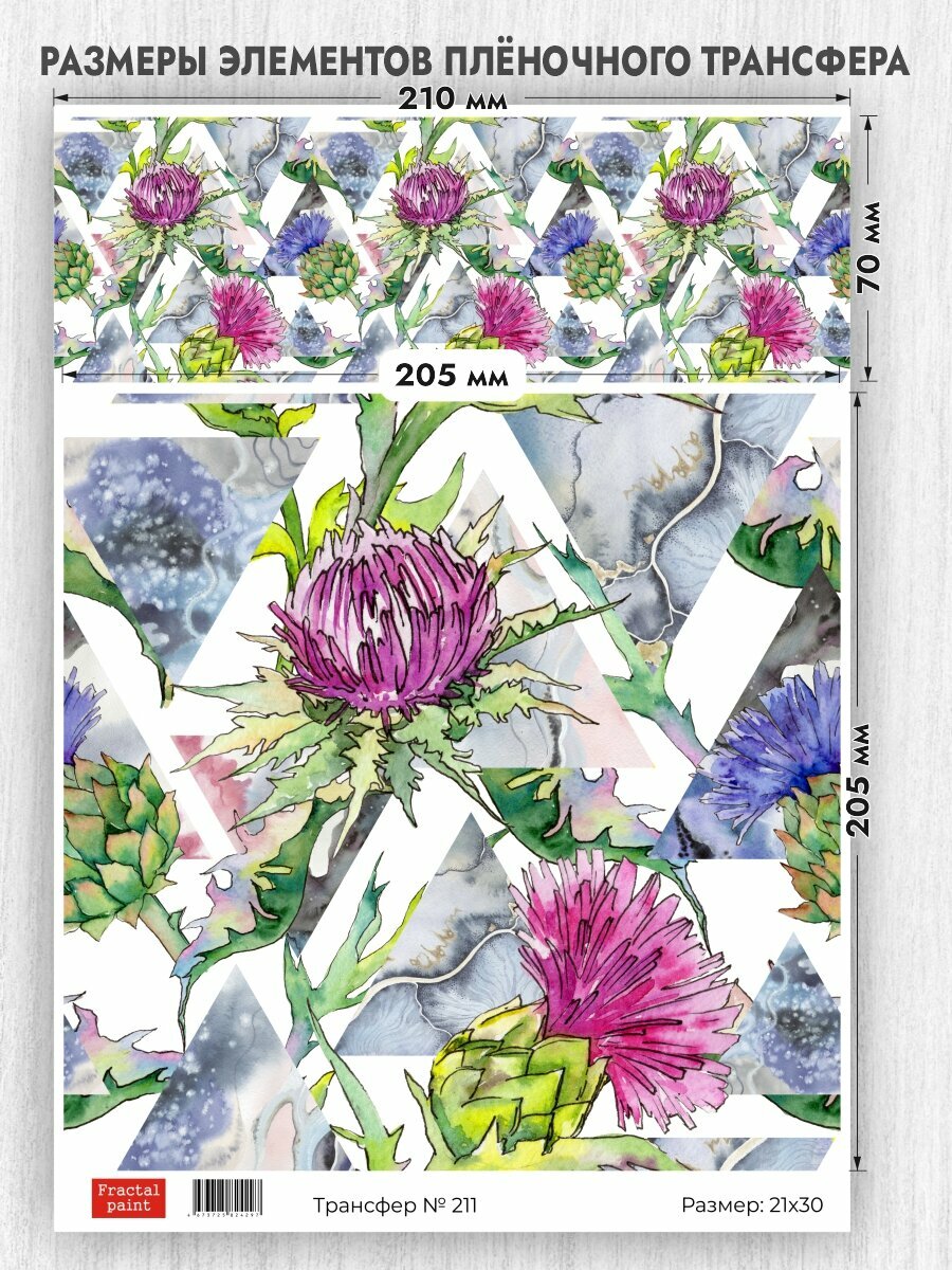 Трансфер для декупажа переводной рисунок для поверхностей 211 (А4)