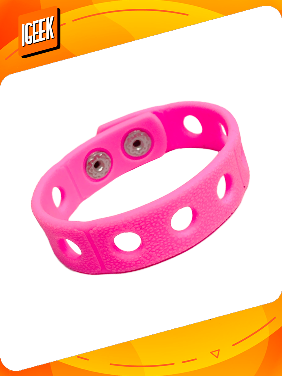 Теннисный браслет Розовый браслет с джиббитсом, резина