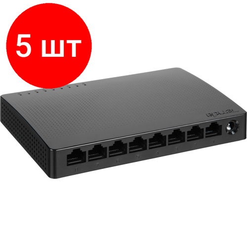 Комплект 5 штук Коммутатор Tenda SG108 1000 Мбитсек 100 Мбитсек 8 port 13337₽