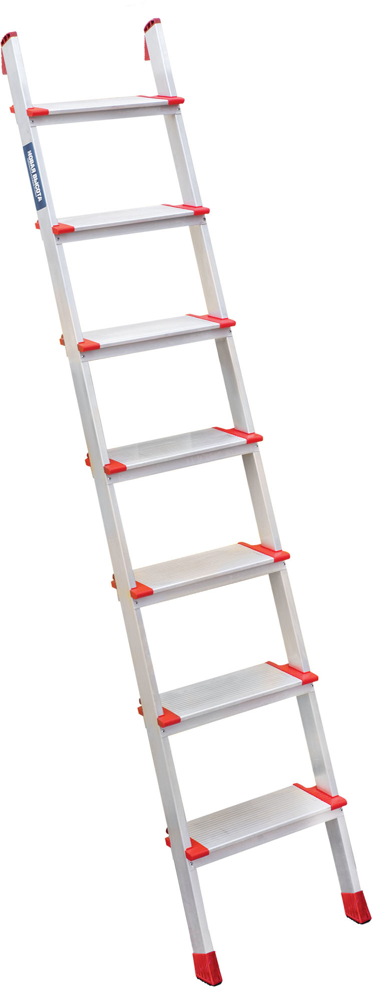 фото Профессиональная алюминиевая приставная лестница Новая Высота со ступенями 130 мм 7 ступени 3217107