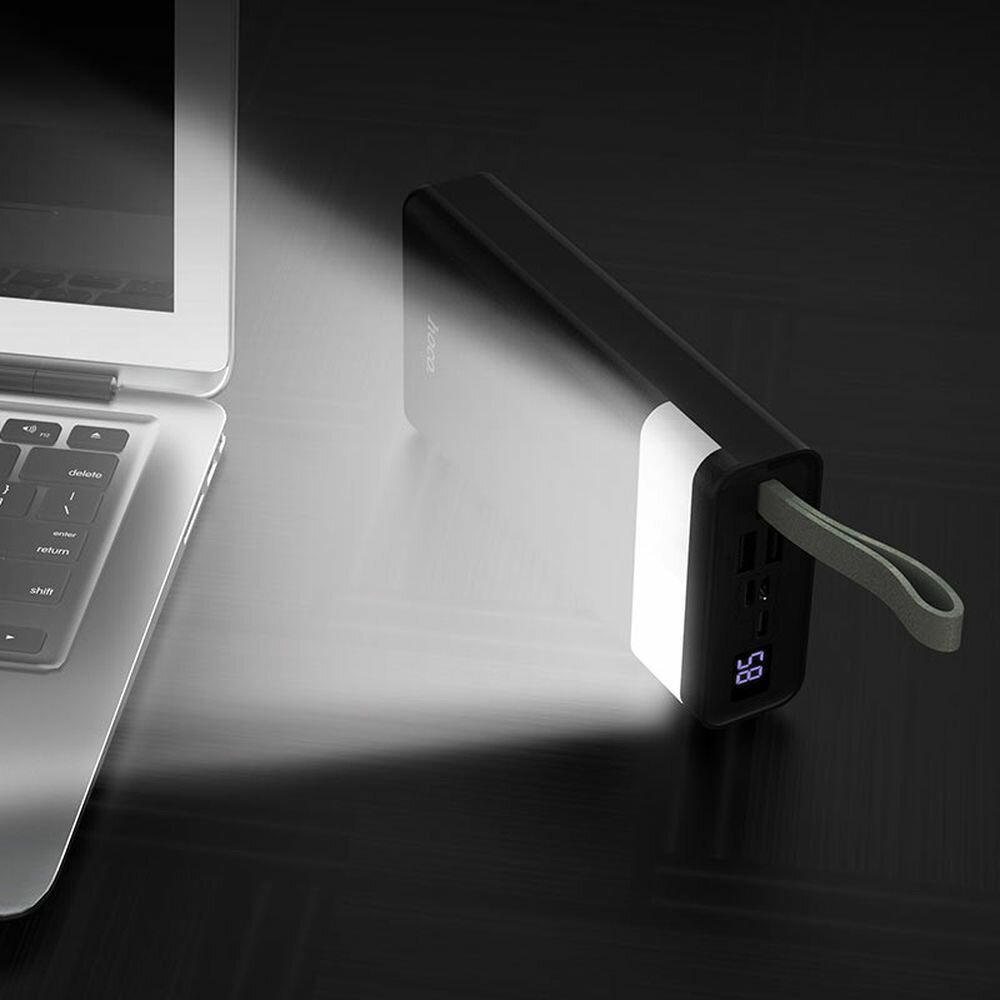Внешний АКБ HOCO J73 Powerful 30000 mAh, 2xUSB, 1xUSB-C, 2А, LED дисплей, Li-Pol (черный) — фото 1