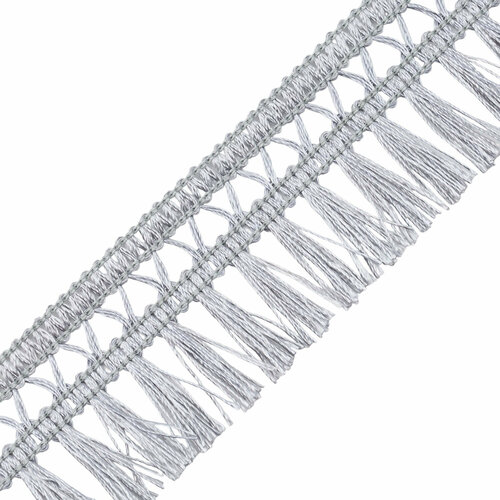 Бахрома для штор с кисточками, 5 см*25 м, для текстиля и шитья, бежевая (капучино), Айрис