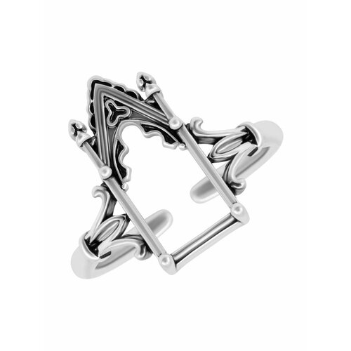 фото Кольцо-кулон otokodesign, безразмерное, ширина 10 мм, серебряный