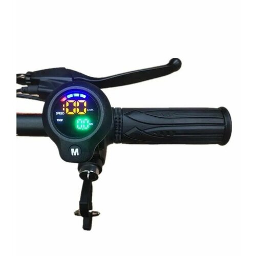 Ручка газа для электровелосипеда 24V/36V/48V/60V/72V c цветным ЖК-дисплеем, замок зажигания