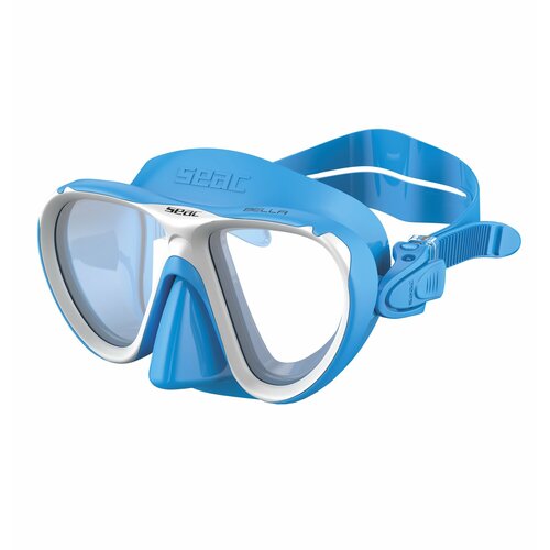 Маска для плавания SEAC SUB BELLA LIGHT BLUE бело-синяя рамкасиняя силикон 2796₽