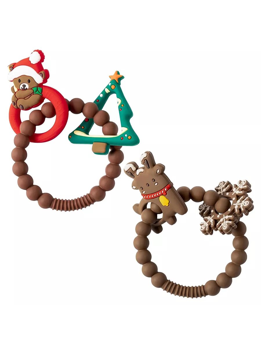 Силиконовый прорезыватель грызунок - Новый Год подарок