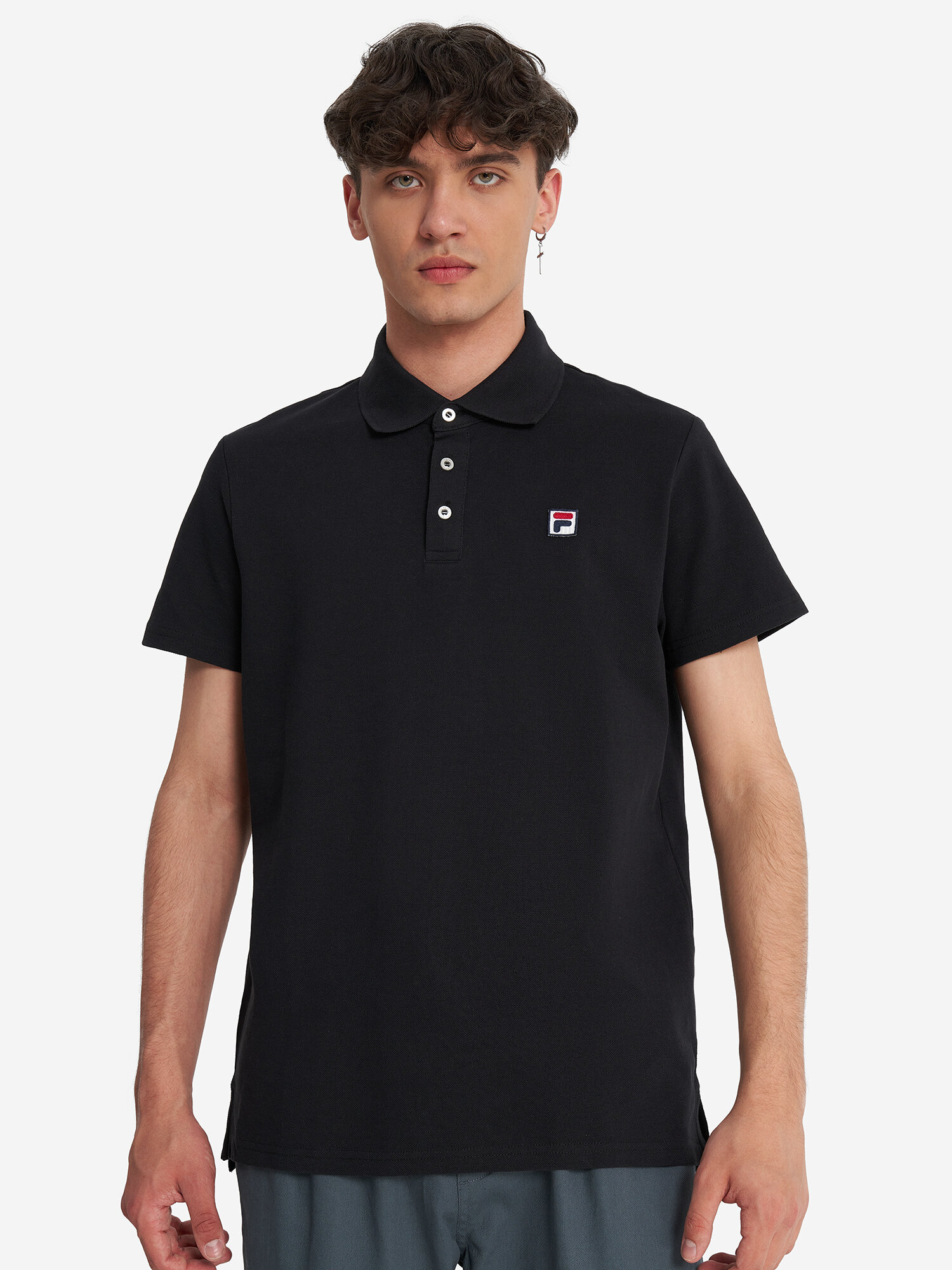 Поло Fila, размер 50, черный — фото 1