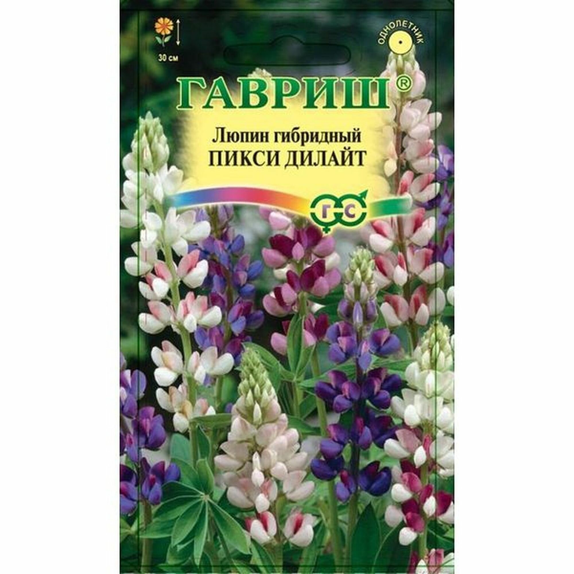 Семена Люпин Пикси Дилайт однолетник Гавриш 1 пачка - 0.5г семян