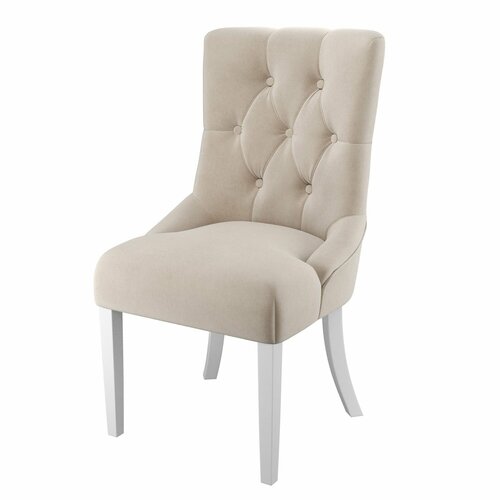 Стул мягкий ASHLEY эмаль белая бежевый 20923₽