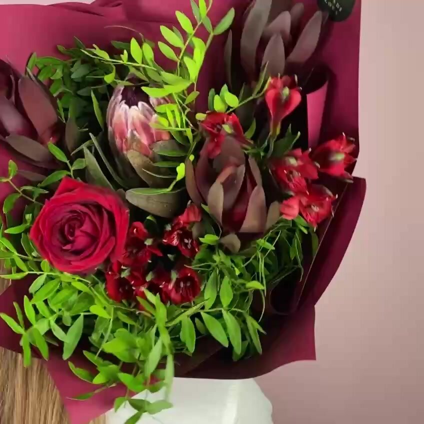 Мужской букет с протеей и леукодендроном. Букет 33 Scandi Flora — фото 1