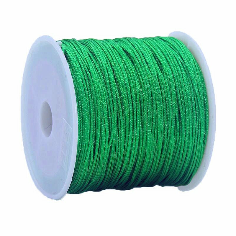 Зеленый нейлоновый шнур для макраме 10 метров, Цвет: 05