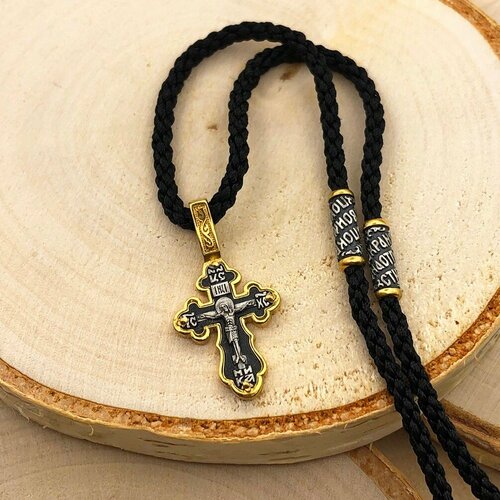 Колье Русские Мастерские серебро 925 проба оксидирование золочение чернение длина 50 см черныйзолотистый 5200₽