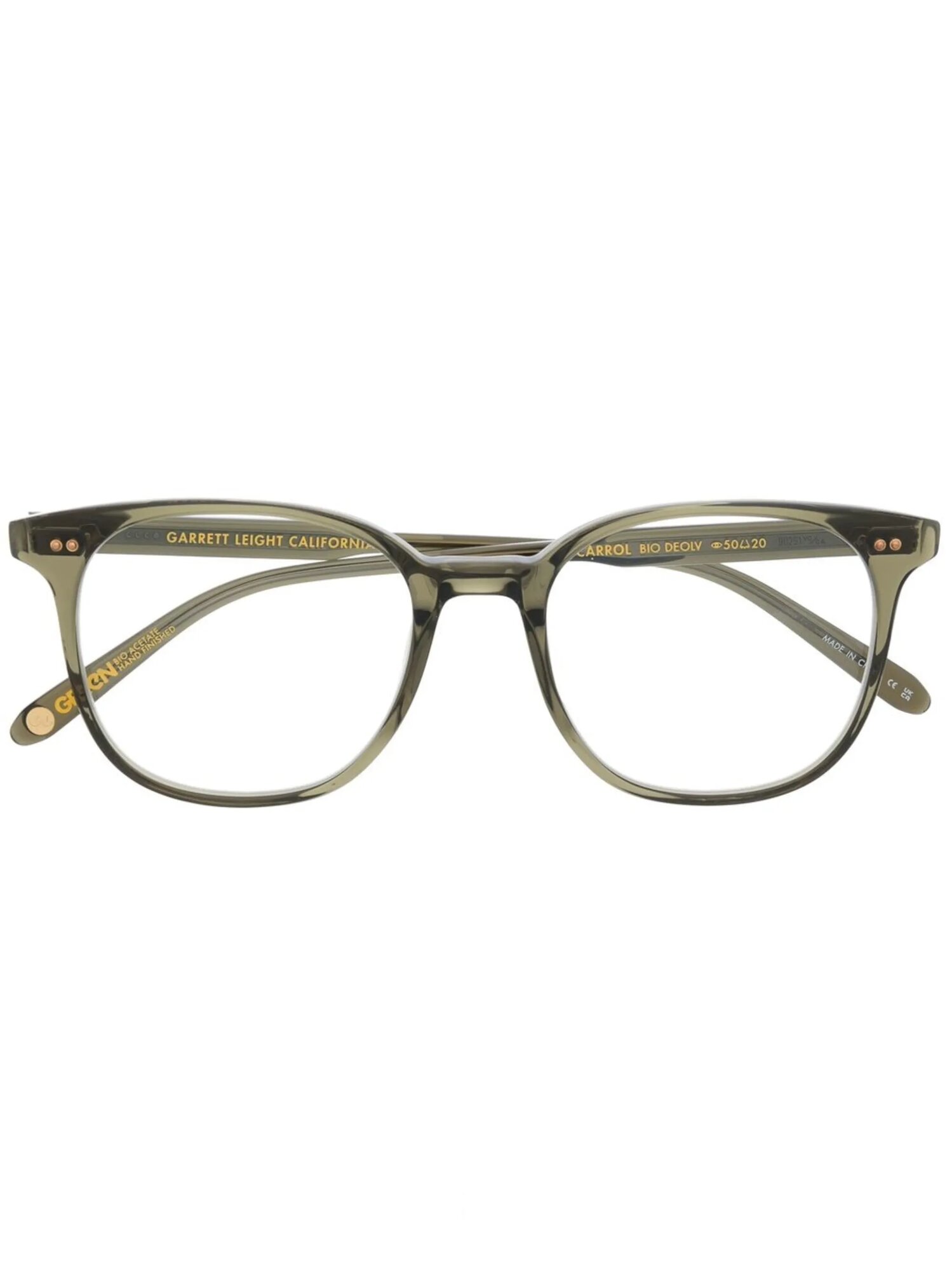 Очки и Оправы Garrett Leight - оптические очки Carrol - Унисекс - 50 - Зеленый