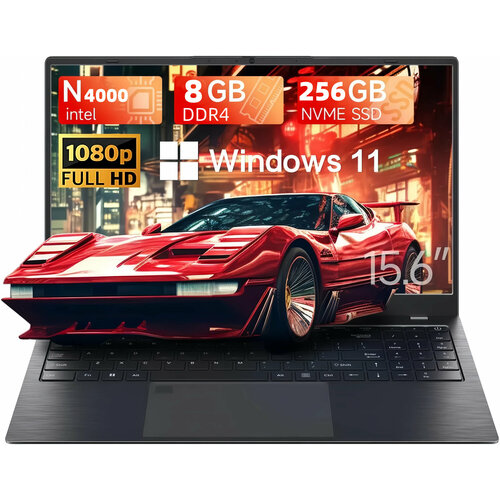 Ноутбук 156 8 ГБ оперативной памяти DDR4 256 ГБ SSD процессор Intel Celeron N4000 до 26 ГГц Windows 11 Pro 24999₽