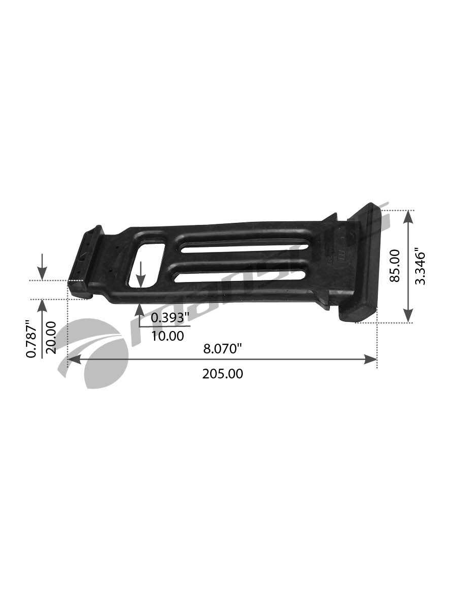 Держатель брызговика Volvo FL6/FM7/FH/FM12 900.343 (Mansons)