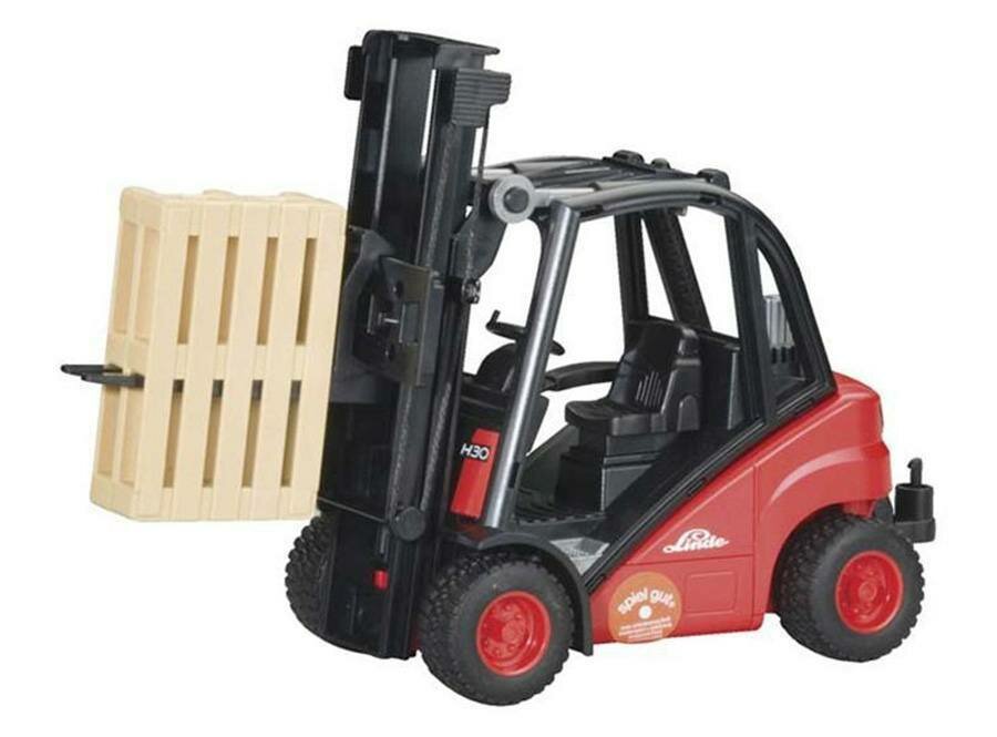 Погрузчик вилочный Bruder Linde H30D с паллетами (02-511)