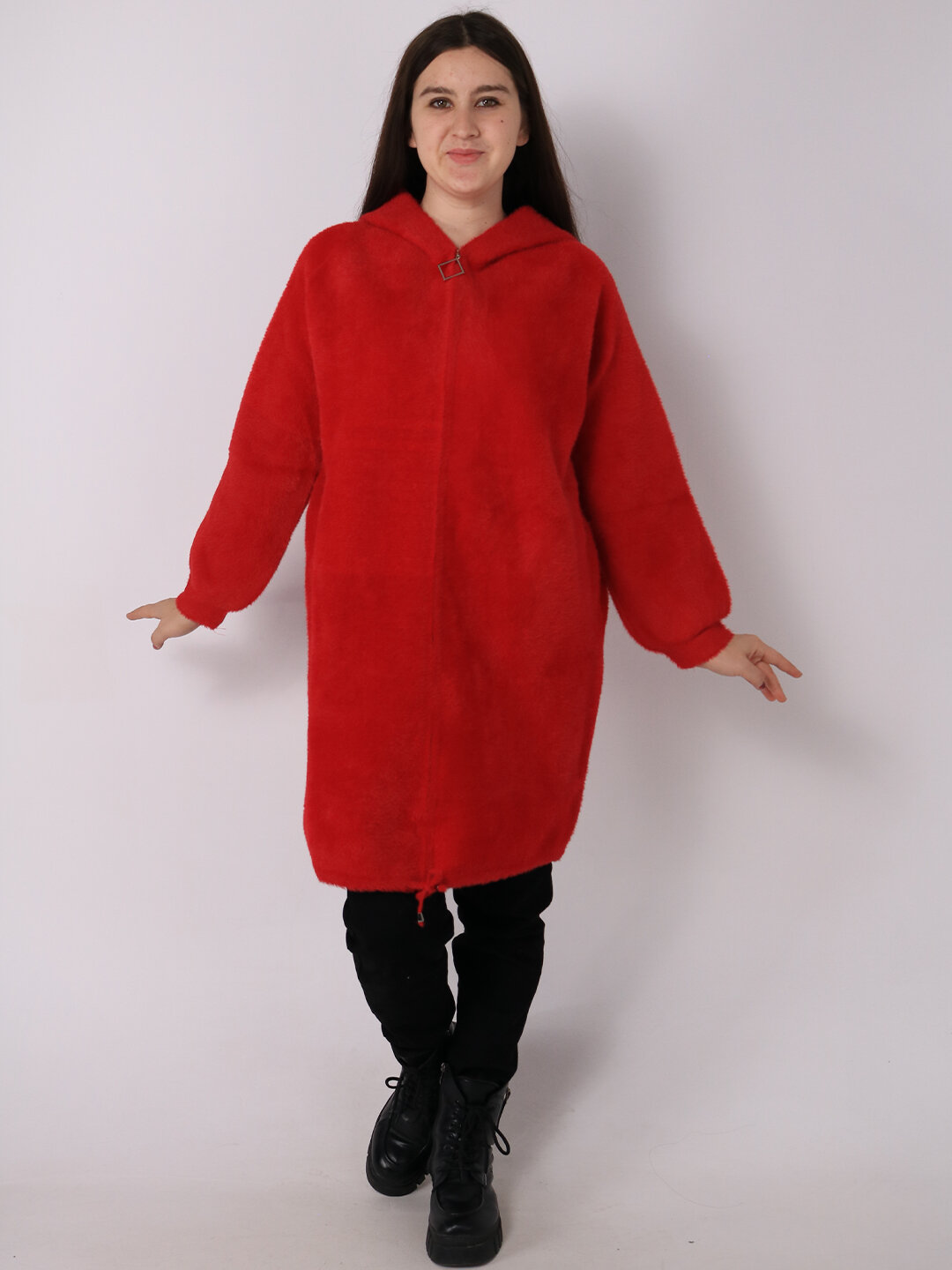 Пальто, размер One Size, красный — фото 1