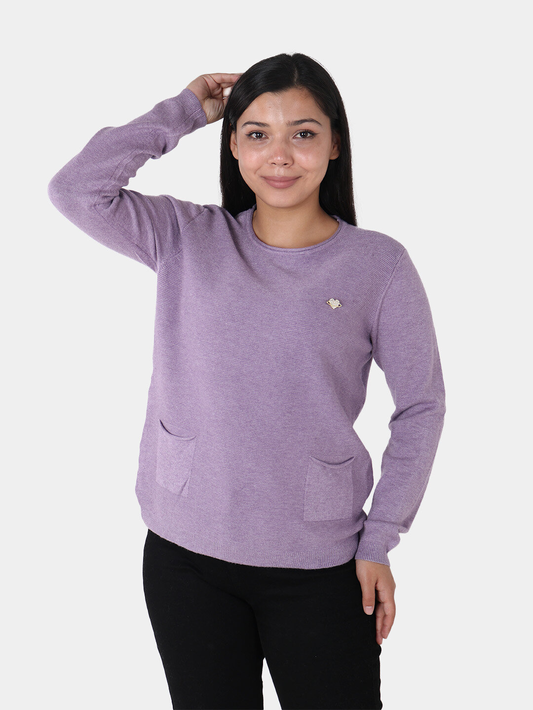 Свитер размер One Size, , сиреневый — фото 1