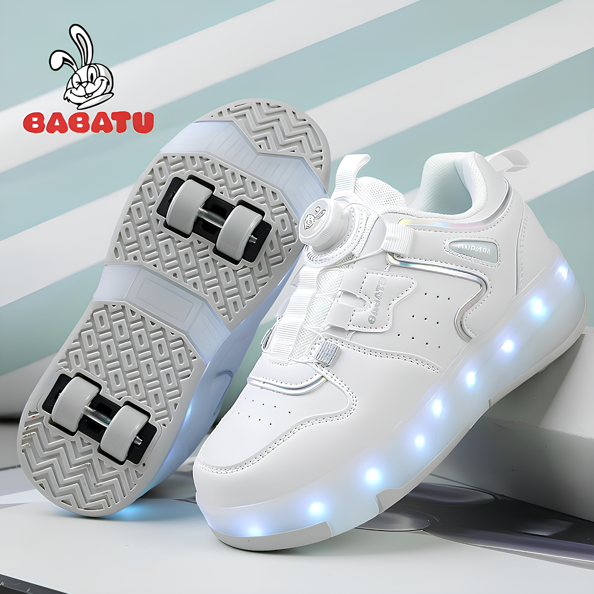 Кроссовки роликовые BABATU BOA, размер 29, white