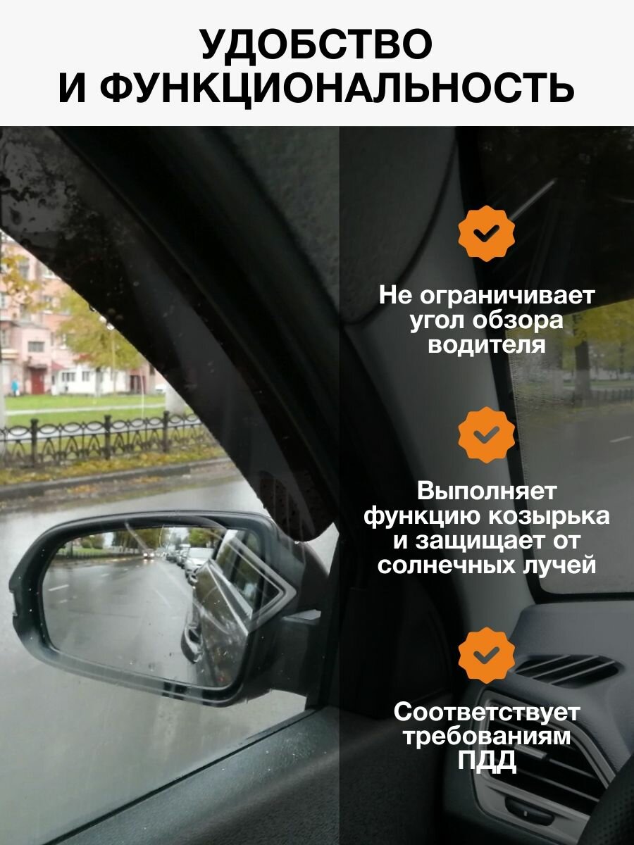 Дефлекторы SENATOR Eco Lada Niva Legend, ветровики Лада Нива Легенд (2021-н. в.) кроссовер, нак, 2шт — фото 1