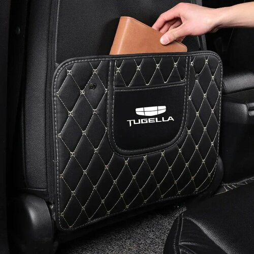 2 шт защитный коврик для спинки сиденья противоударный коврик аксессуары для интерьера для Geely Tugella 2021 2022 2023 2024 аксессуар для Tugella Black Color 2Pcs For Tugella-1 1463₽