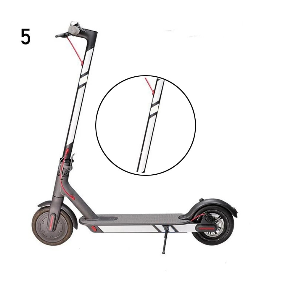 Лидер продаж, светоотражающие Стикеры для стайлинга, запчасти для электрического скутера, ярлыки для ночной безопасности, аксессуары для скейтборда Xiaomi Mijia M365 Красный, 5