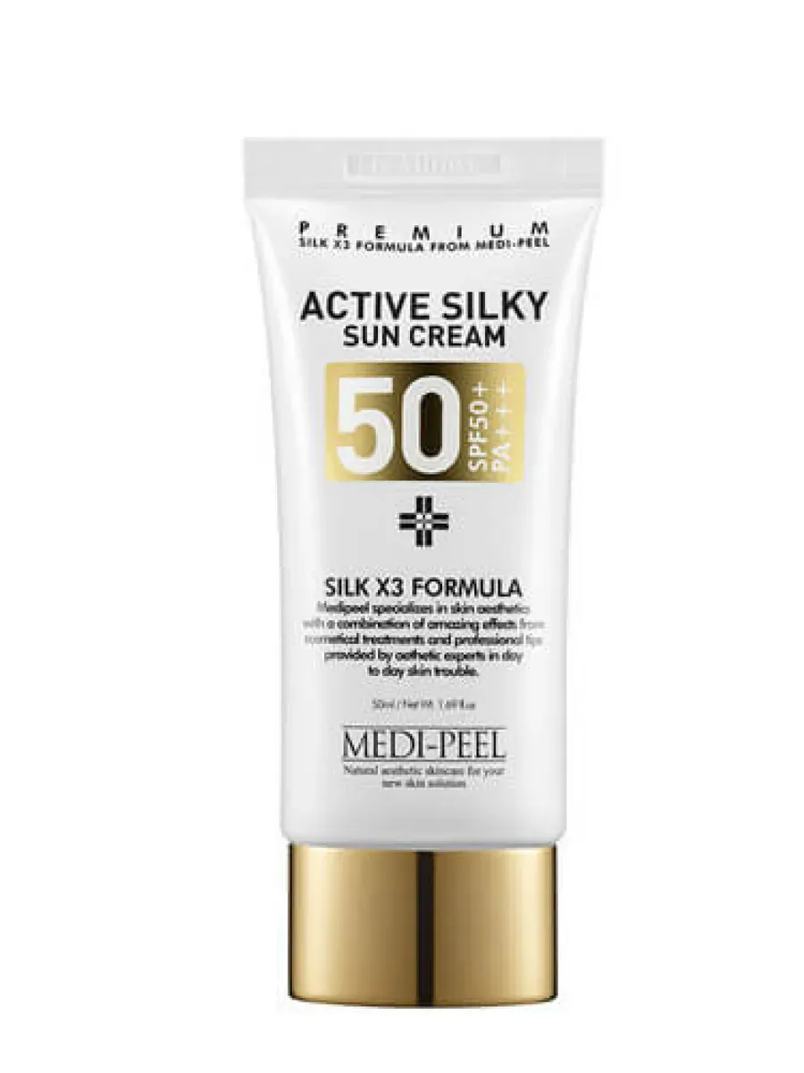 Солнцезащитный крем с пептидами шелка, SPF 50+ Крем для лица Солнцезащитный крем — фото 1