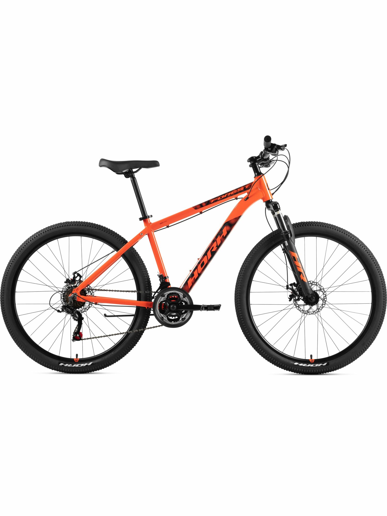 Велосипед горный HORH FOREST FMD7.0 27,5" (2025) Orange-Black/оранжевый-черный, для взрослых на рост 170-180 см