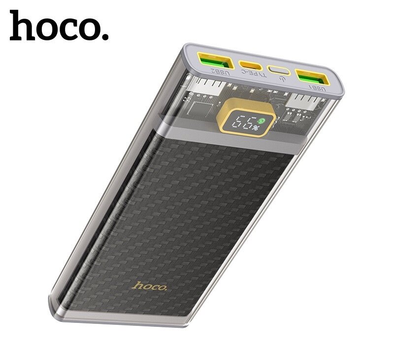 Внешний аккумулятор, 10000 mAh, с индикацией, быстрая зарядка, 2 USB выхода — фото 1
