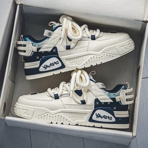 Изображение товара MOOCIE Мужская обувь 2025 года, новые летние повседневные белые кроссовки из дышащей сетки для студентов, оригинальные универсальные спортивные модные кроссовки, EU:42