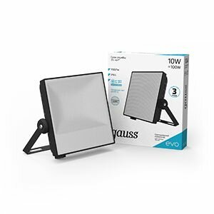 Прожектор (LED) 10Вт 900лм 6500К IP65 IK04 EVO черн. Gauss