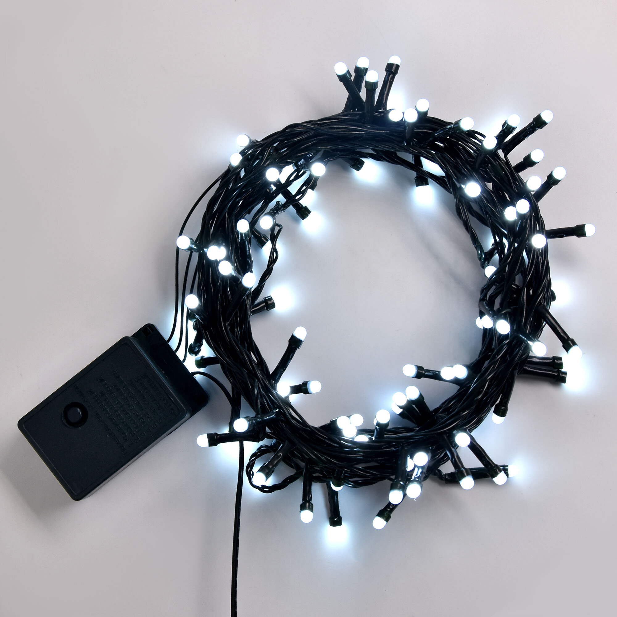 Гирлянда на елку нить 6 м холодный белый 100 LED энергосберегающая 8 режимов.