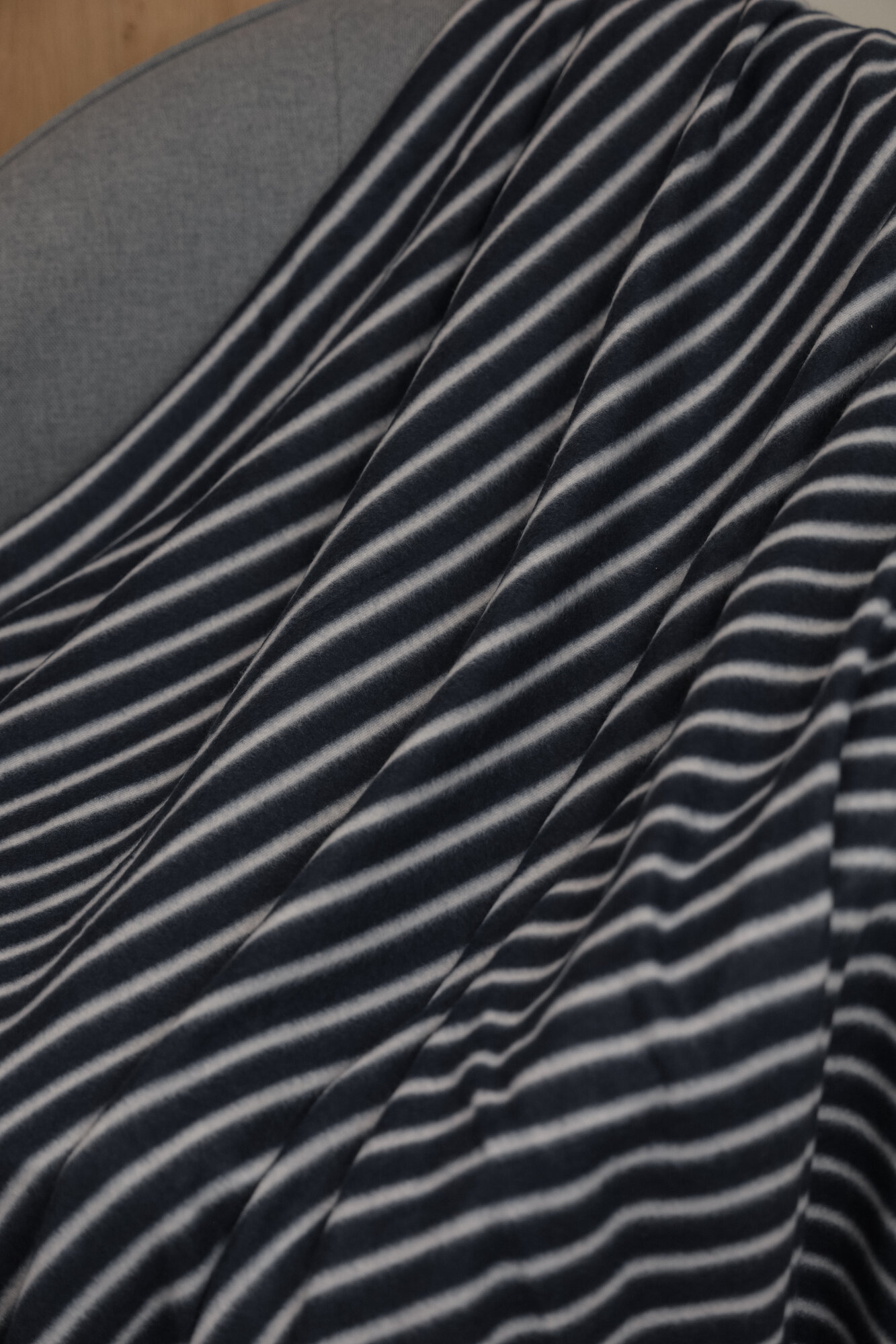 Плед-покрывало БельВита, флис, 150x200 см, 1.5 спальное, цвет синяя полоса — фото 1