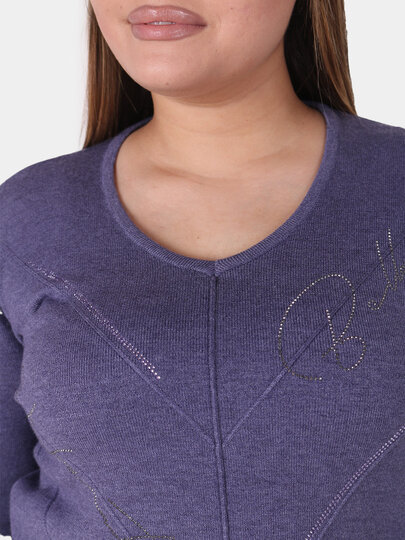 Свитер , размер OneSize, фиолетовый — фото 1