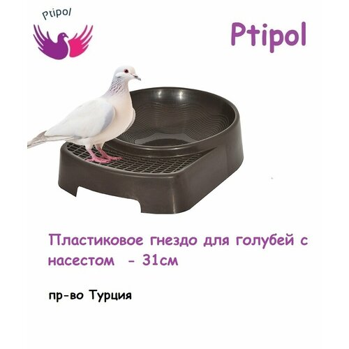 Пластиковое гнездо для голубей с насестом 31см Гнездо с насестом для голубей Турция