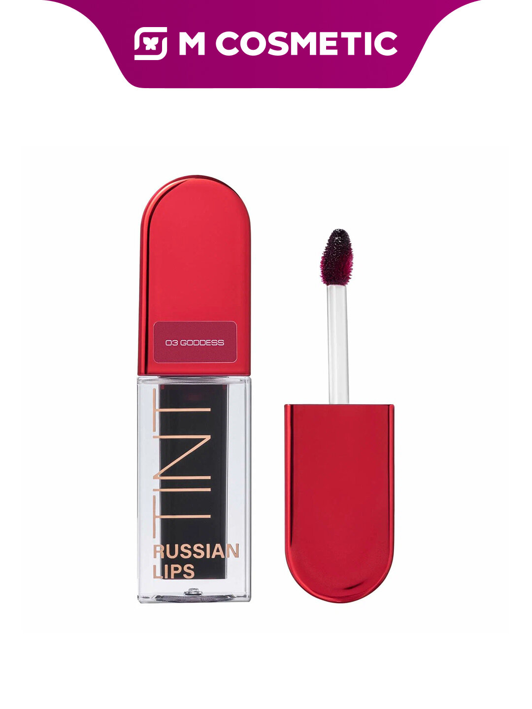 Тинт для губ "Russian Lips" Stellary, тон 03, стойкая формула, полупрозрачный финиш