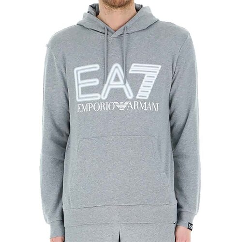 Худи спортивное EA7, размер XL, серый худи chereshnev brand силуэт прямой размер m серый
