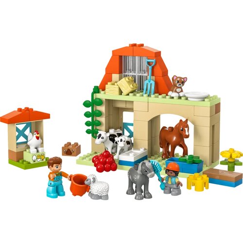 конструктор lego duplo 10904 детишки животных 9 дет LEGO Duplo 10416 Уход за животными на ферме, 74 дет.