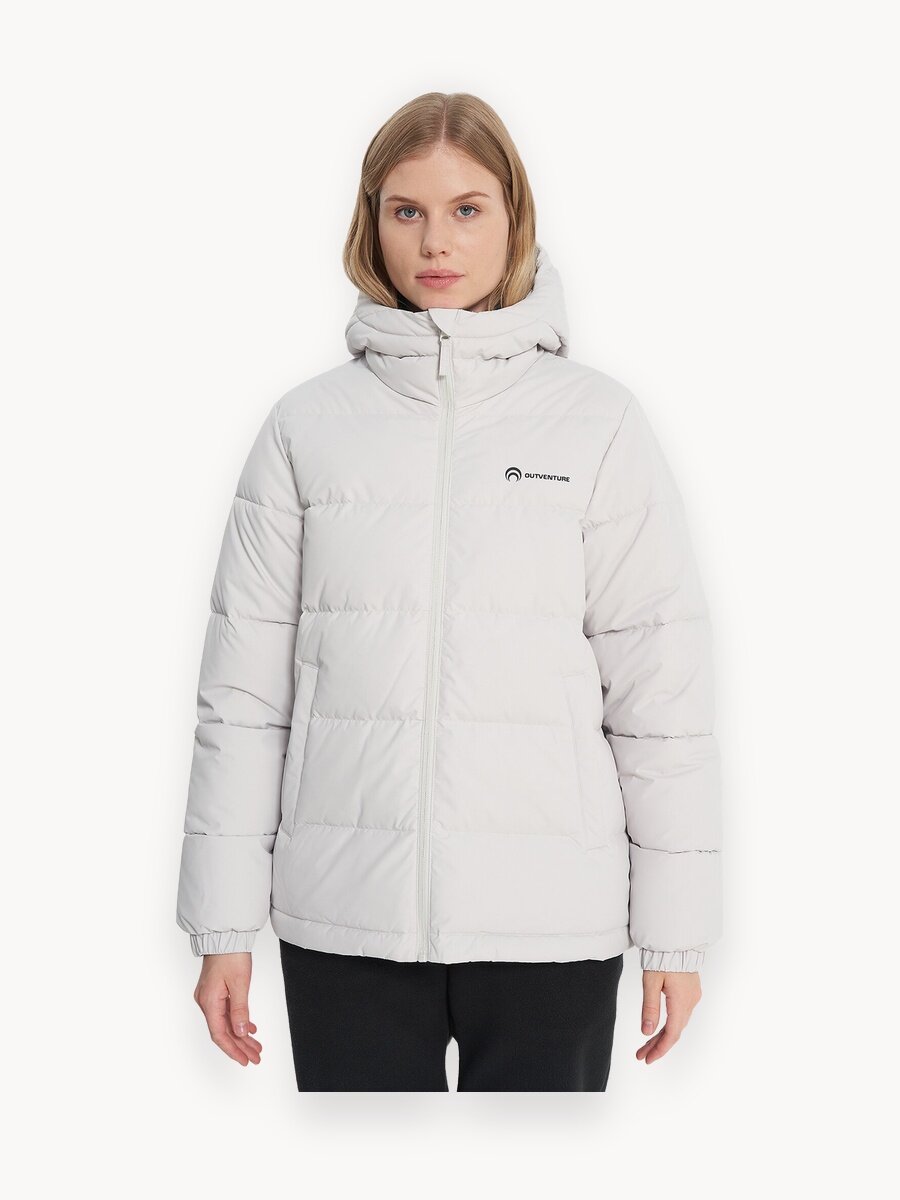 Пуховик OUTVENTURE Essential Women's Down Jacket, размер 44, светло-серый