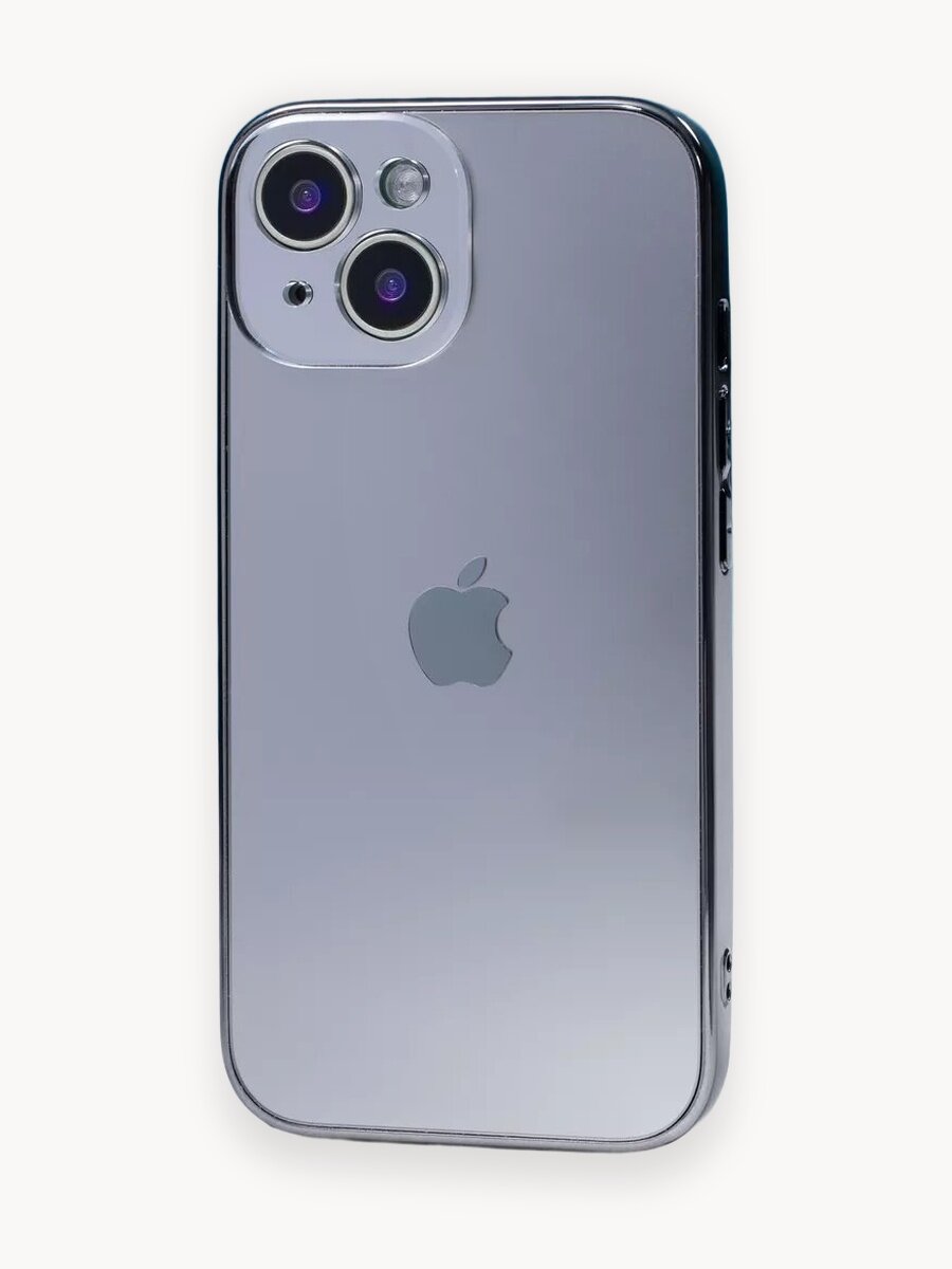 Чехол О'кейси, для iPhone 13, на яблоке, защита камеры, серый, чёрный, тёмно-серый