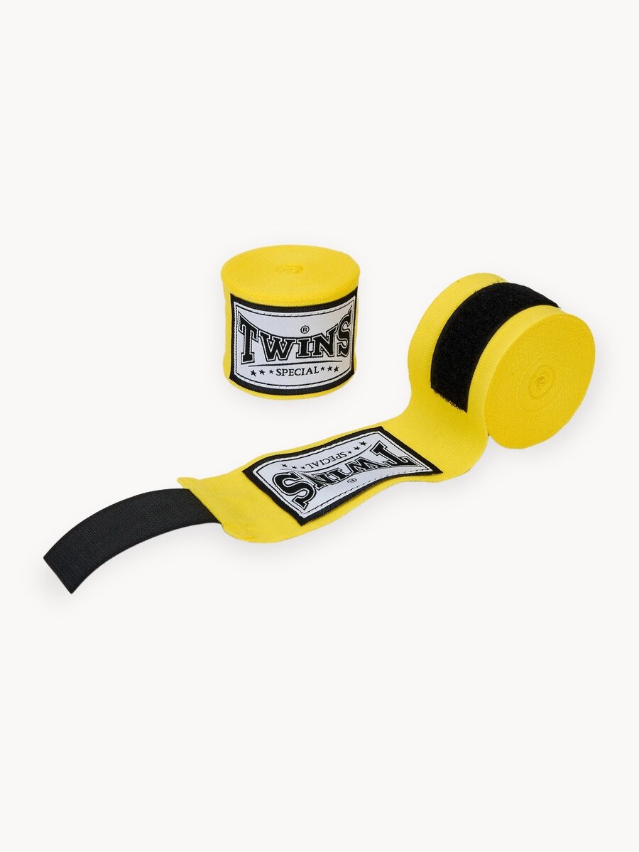 Боксерские бинты Twins Special CH5-YL (хлопок), желтые, длина 4.5 м