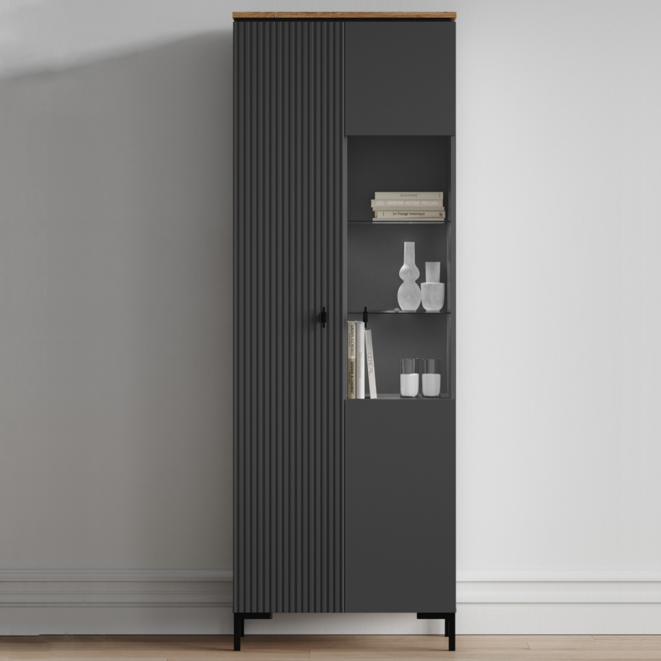 фото Шкаф с витриной с подсветкой, "SAN GIMIGNANO", 139х86х41